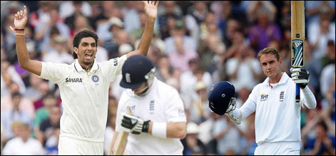 ناٹنگم ٹیسٹ : پہلی اننگز میں انگلینڈ دو سو اکیس رنز پر آؤٹ