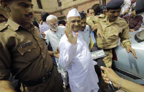 INDIA HAZARE ARREST