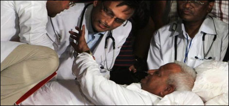 نئی دہلی : انا ہزارے کی چھٹے روز بھی بھوک ہڑتال جاری