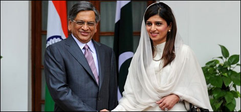 حنا ربانی کھر سے بھارتی ہم منصب کرشنا کی ملاقات