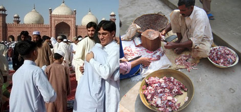 عیدالاضحی مذہبی جوش وجذبے کے ساتھ منائی جا رہی ہے