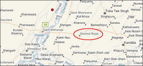 شورکوٹ: کار اور ٹرالی میں تصادم، چار افراد جاں بحق