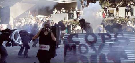 اوک لینڈ: مظاہرین پر آنسو گیس کی شیلنگ، 19 افراد گرفت