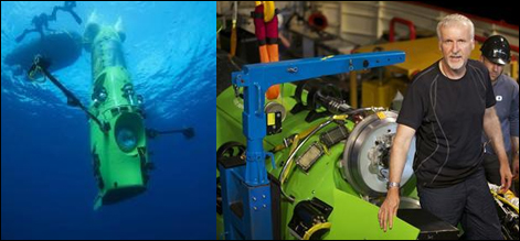 فلمساز جیمز کیمرون سمندر کی گہرائی میں