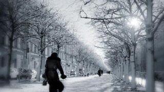 sad lover walking