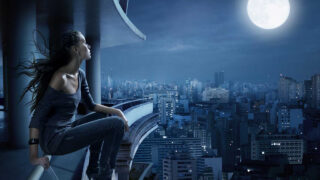 the girl and the moon