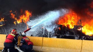 Fire gas tanker