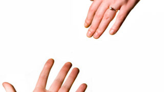 couples hands separating