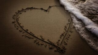heart with sea