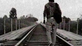 walking on railway line