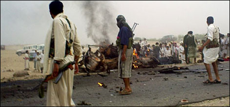 یمن : فضائی حملوں میں 43 القاعدہ مزاحمت کار ہلاک