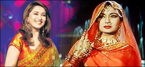 مینا کماری کو مادھوری کا سلام، گانا تھارے رہیو پر رقص کریں