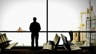 man listening