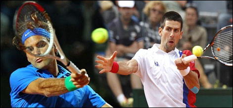 روم ماسٹرز ٹینس:سیمی فائنل میں یوکووچ اور فیڈرر کا ٹکراؤ