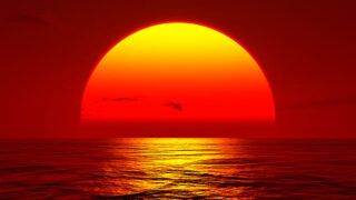 big orange sun