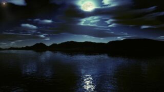 night and water
