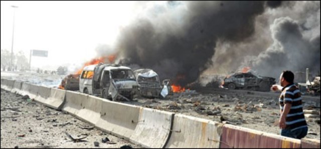 حلب میں شامی فوج کی بمباری