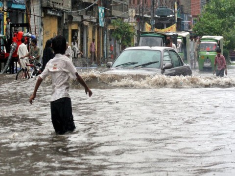Lahore canal water in city
