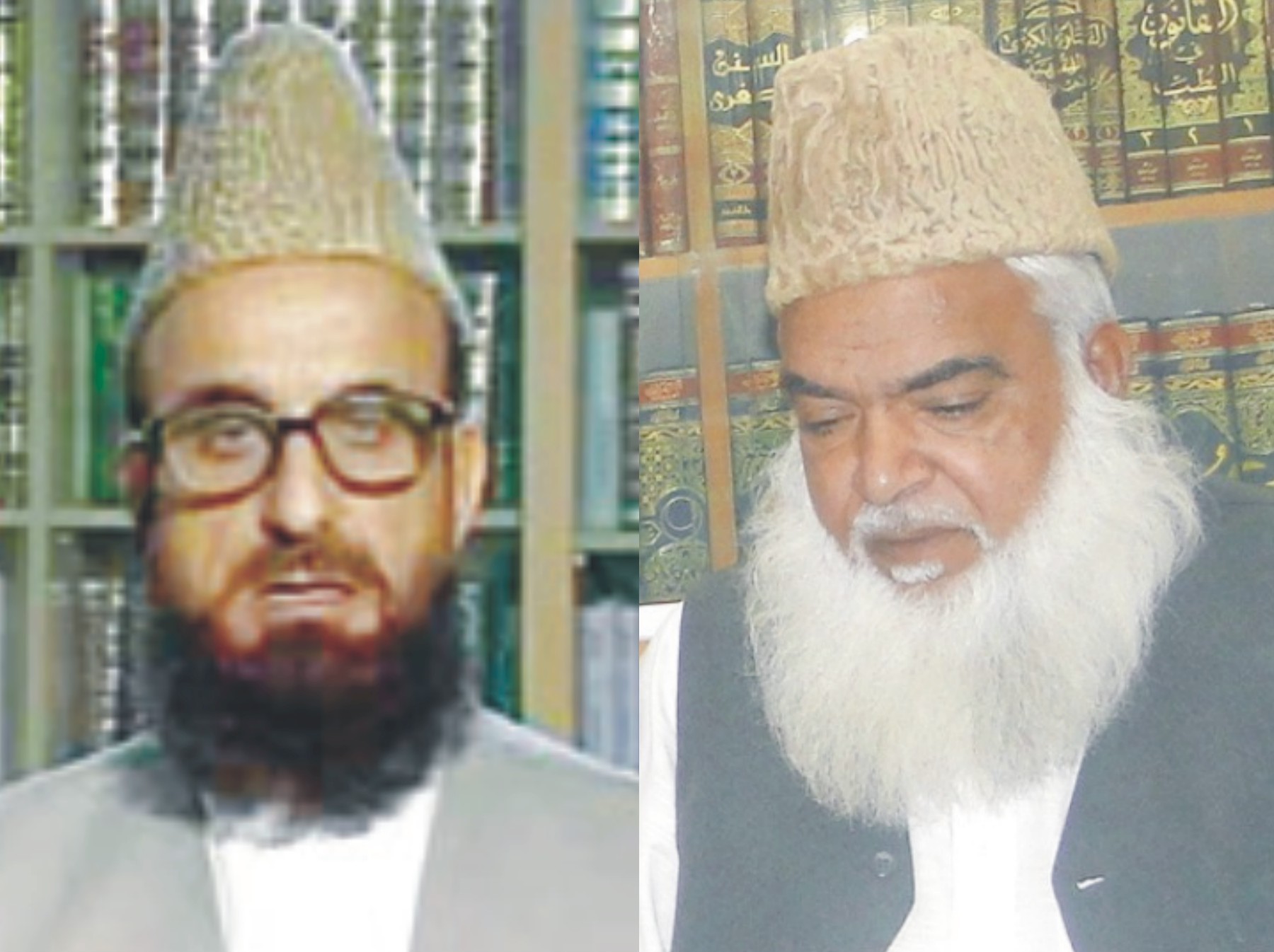حضرات پیر محمد افضل قادری اور جناب مفتی منیب الرحمٰن نیک آباد میں اھم امور پر گفتگو کرتے ہوئے