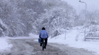 Russia Snow Falling