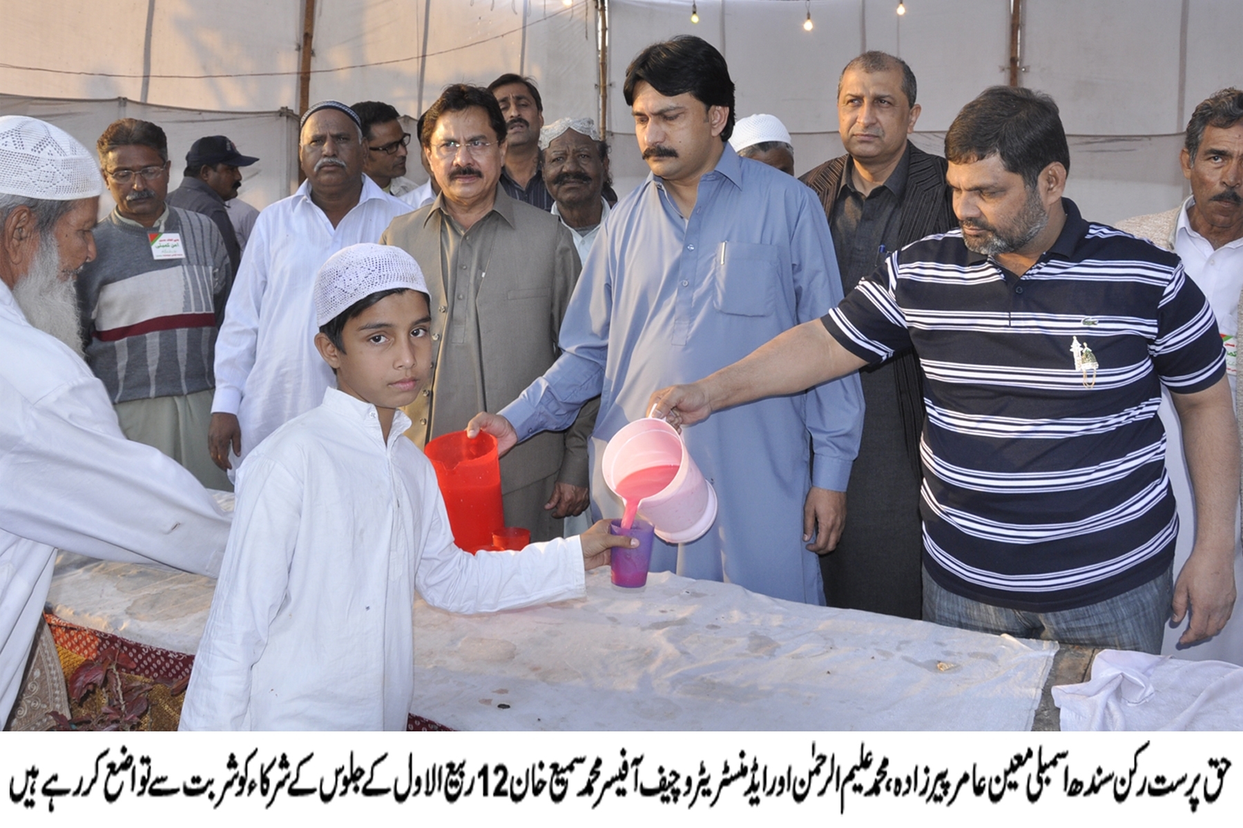 محمد  سمیع خان اور کورنگی کے دیگر افسران کی جشن عید میلاد النبی  صلی اللہ علیہ وآلہ وسلم کے سلسلے میں کورنگی سے نکلنے والے تمام جلوسوں میں شرکت