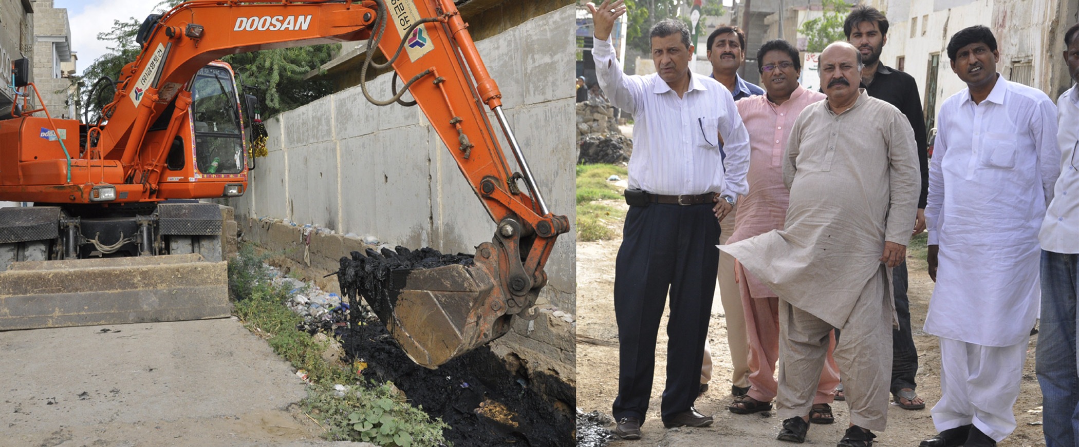 ایگزیکٹیو انجینئر / فوکل پرسن کورنگی زون طارق مغل نے یوسی 09 حسرت موہانی کالونی میں نالوں کی صفائی کے کام کا معائنہ کیا