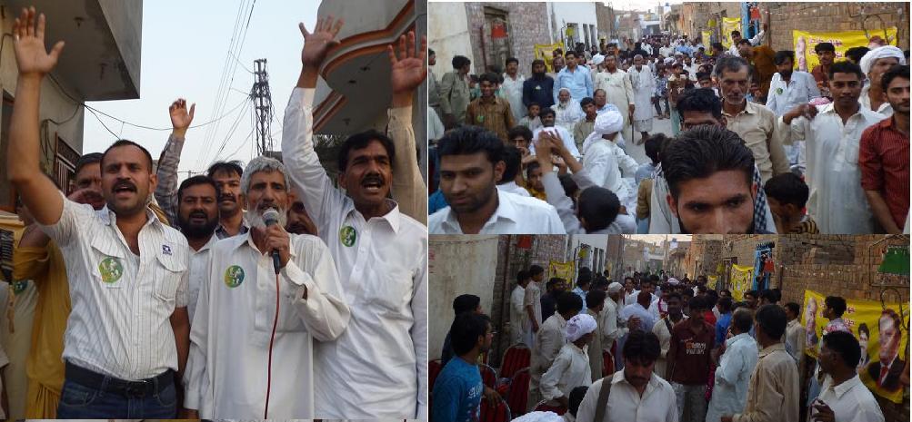 لاھور : حلقہ NA 129 میاں شھباز شریف کی انتخابی مھم کے دوران راؤ ناصر علی خاں میئو بڑے جلسہ سے خطاب کر رھے ہیں