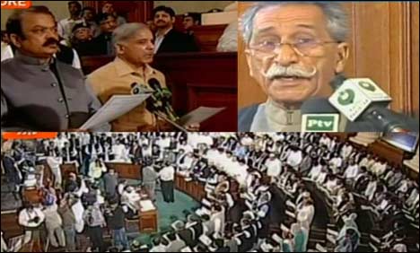 پنجاب اسمبلی کے نو منتخب اراکین نے حلف اٹھا لیا
