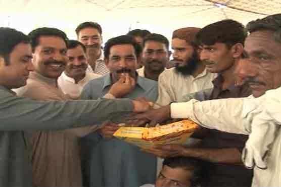 ن لیگ کے کارکنوں کا جشن، مٹھائیوں کی تقسیم، شکرانے کے نوافل