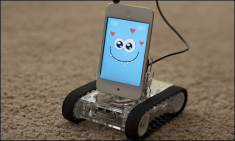 اسمارٹ فون سے کنٹرول کیا جانے والا ننھا روبوٹ