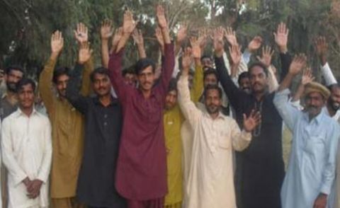 سکھر: جئے سندھ محاذ کا کراچی میں ٹارگٹ کلنگ کیخلاف مظاہرہ