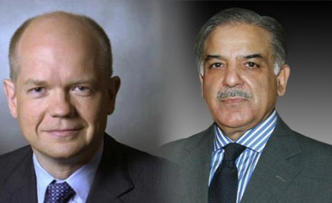 برطانوی وزیر خارجہ ولیم ہیگ کی شہبازشریف سے ملاقات
