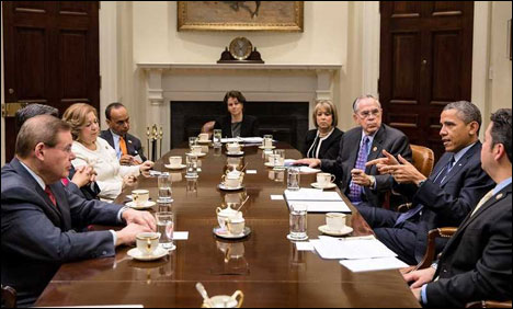 سیکیورٹی ایجنسی کی نگرانی، ایپل، گوگل، کے سربراہان کی اوباما سے ملاقات