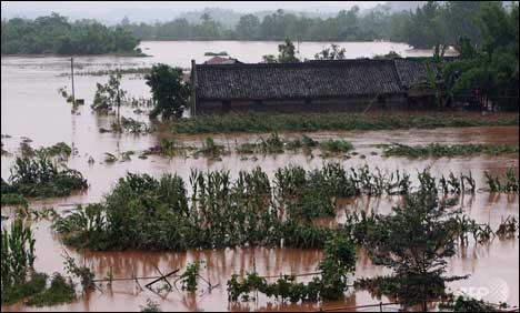 منگولیا : طوفانی بارشوں سے 42 ہزار ایکڑ زمین پانی میں ڈوب گئی