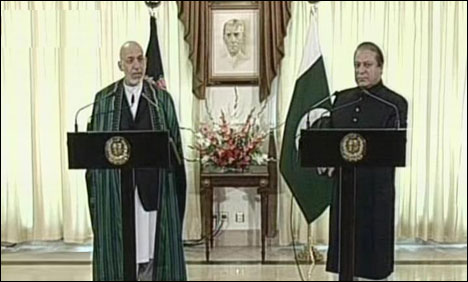 نواز، کرزئی ملاقات، مشترکہ ترقیاتی منصوبے شروع کرنے پر اتفاق