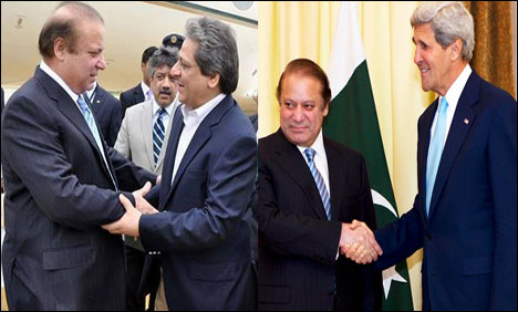 نواز شریف کا 3 صوبوں اور 2 ملکوں کا سفر، سوٹ ایک ہی