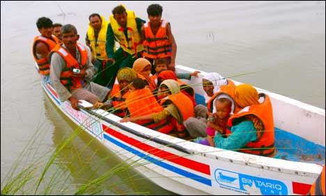راوی میں نچلے درجے کا سیلاب، ساہی وال سے لوگوں کی نقل مکانی