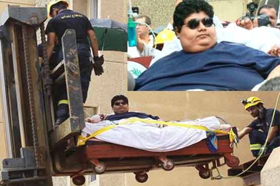 سعودی نوجوان کی گھر کاٹ کر لفٹ سے ہسپتال منتقلی
