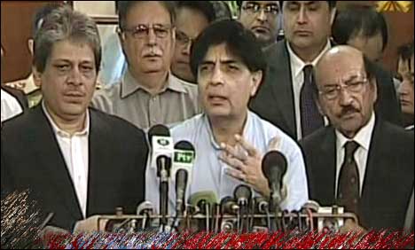 کراچی میں ٹارگٹڈ کارروائی رینجرز کریگی، پولیس معاونت کریگی، چودھری نثار