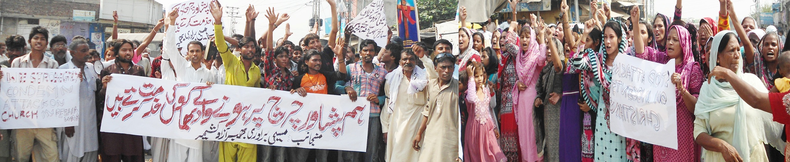 Christian community protests