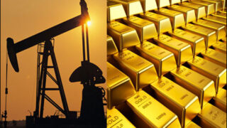 Crude oil and gold