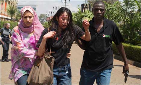 نیروبی شاپنگ مال واقعہ : الشباب کی یرغمالیوں کو مارنے کی دھمکی