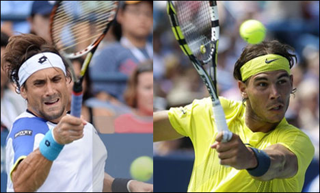 رافیال نڈال اور ڈیوڈ فیرر یو ایس اوپن ٹینس ٹورنامنٹ کے کوارٹر فائنل میں