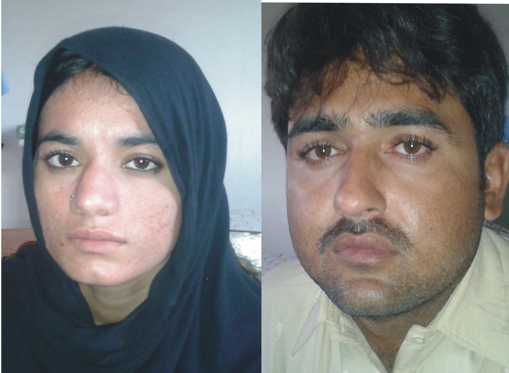 تلہ گنگ کے رھائشی جوڑا عاصمہ بتول اور تنویر حیدر کورٹ میرج کرنے کے بعد میڈیا سے گفتگو کر رھے ہیں