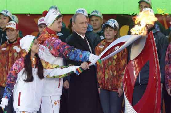 سرمائی اولمکپس کی مشعل روس پہنچ گئی