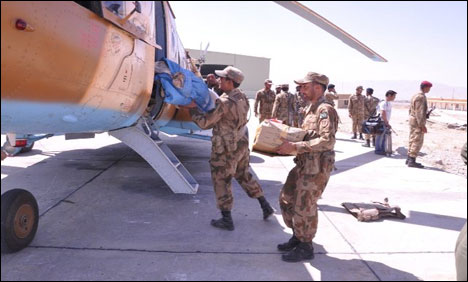 راکٹ حملوں کے باوجود بلوچستان میں ریلیف آپریشن جاری رہے گا، پاک فوج