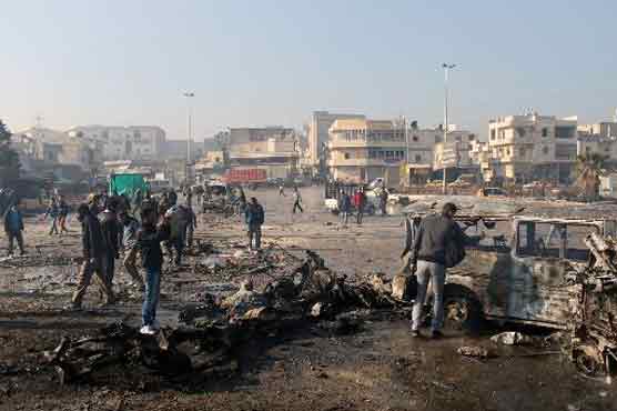 شامی شہر حلب پر فضائی حملہ، 36 افراد ہلاک