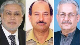 Raza Rabbani, Zahid Khan, Ishaq Dar