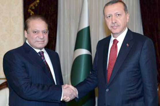 ترک وزیر اعظم طیب اردوان کی نوازشریف سے ملاقات