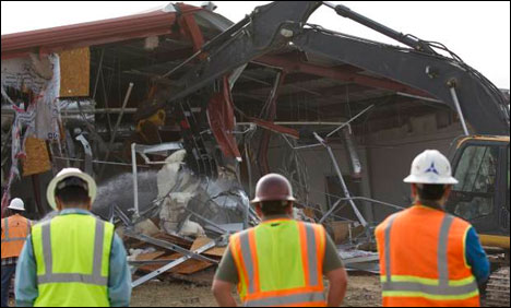 ٹیکساس: فوجی اڈے میں قائم فورٹ ہڈ کی عمارت گرا دی گئی